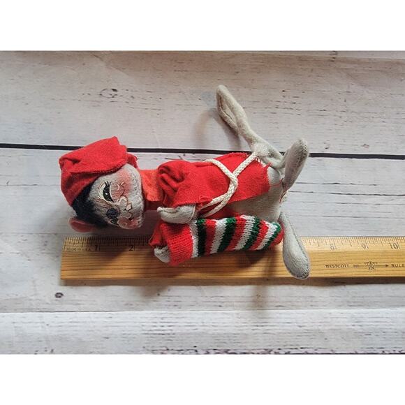 Annalee Christmas Night Time Mouse With Knit Stocking 1991 7in Holiday Decor - Picture 7 of 7